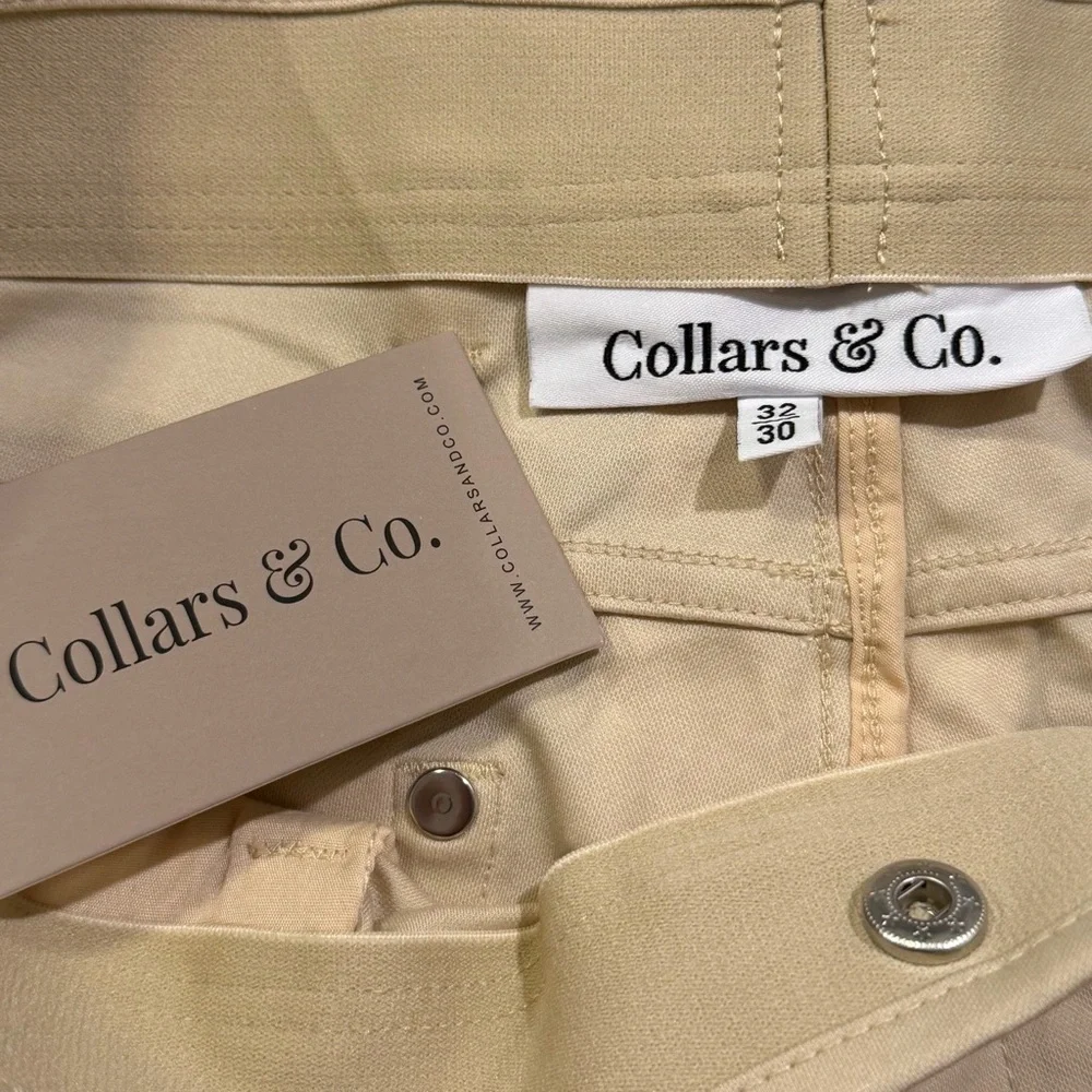 Collars and & Co NWT 32/30 Stone CEO Tech Pull On Pants Stretch Golf Athleisure